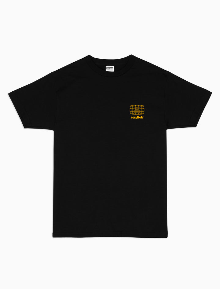 A 15 Multicell horn graphic tee featuring Acrylick rhythm logo.