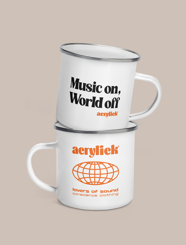 Music On Enamel Mug