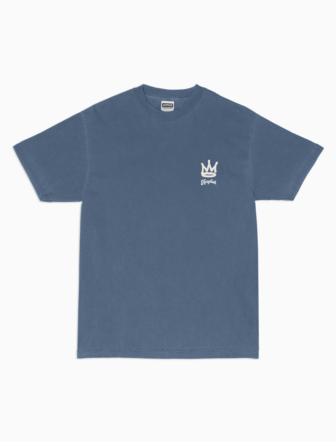 Acrylick script logo with a spray painted graffiti crown, chess print.