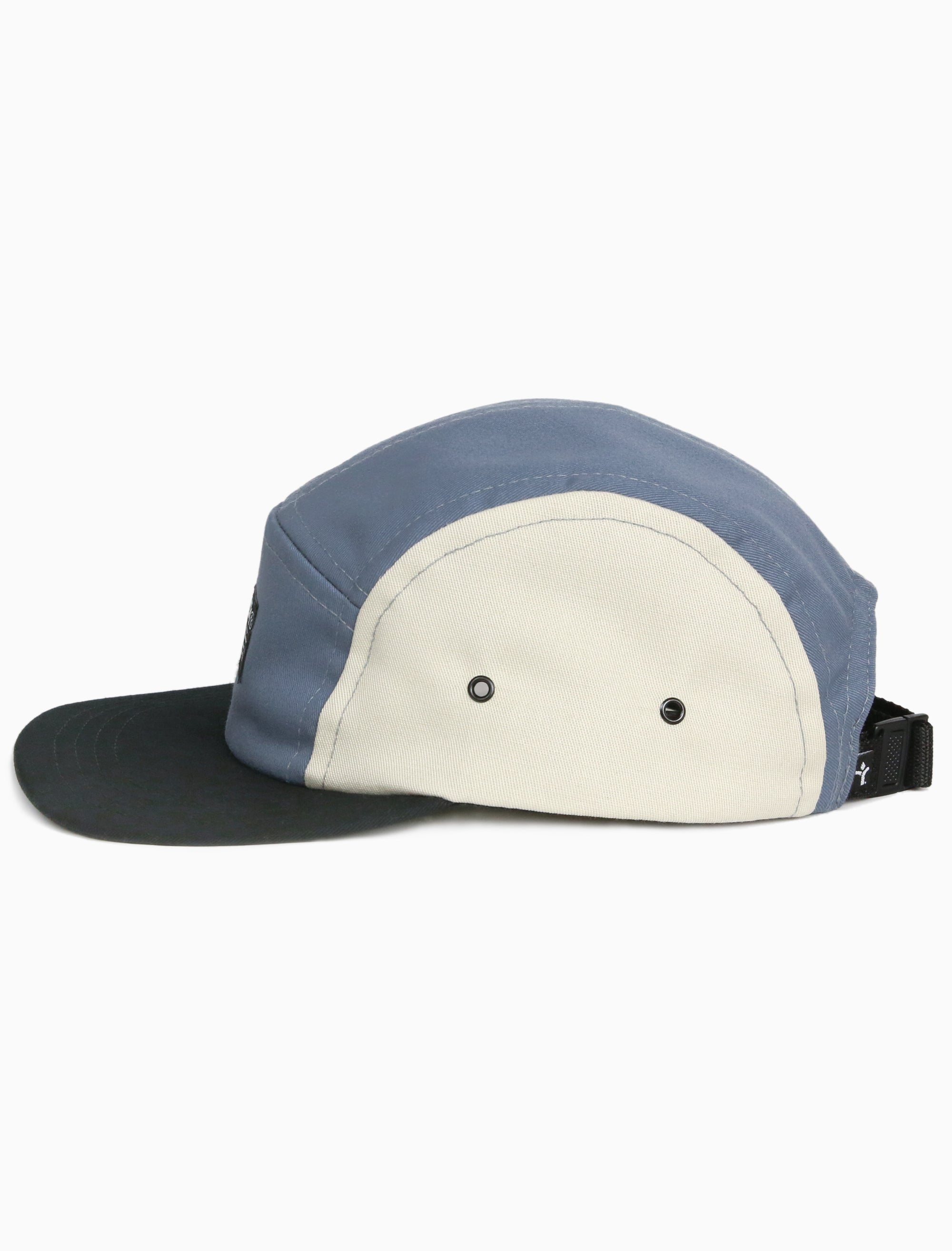 Acrylick Mens 5 Panel Camper Cap Five Panel, Made in the USA Slate Blue Ivory