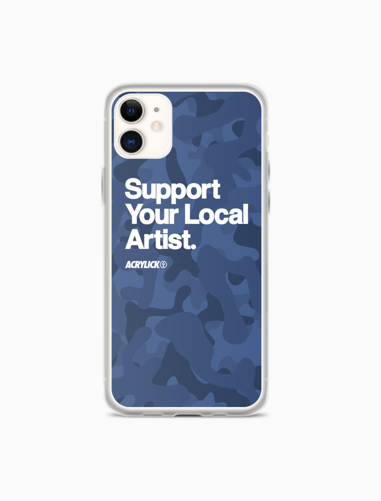 Acrylick Support your local artist Iphone case blufold